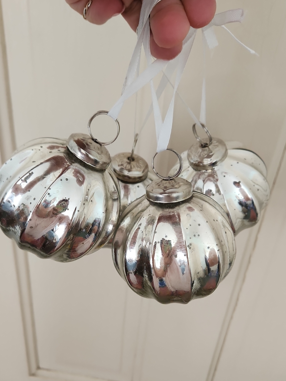 Silver Mercury Glass Ornament - Home Holiday Decoration